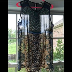 CAbi sheer animal print tank